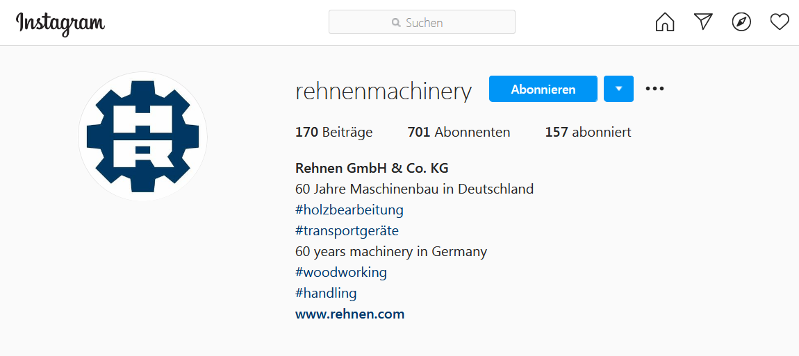 Rehnen GmbH & Co. KG  auf Instagram - B2B-Social Media Marketing