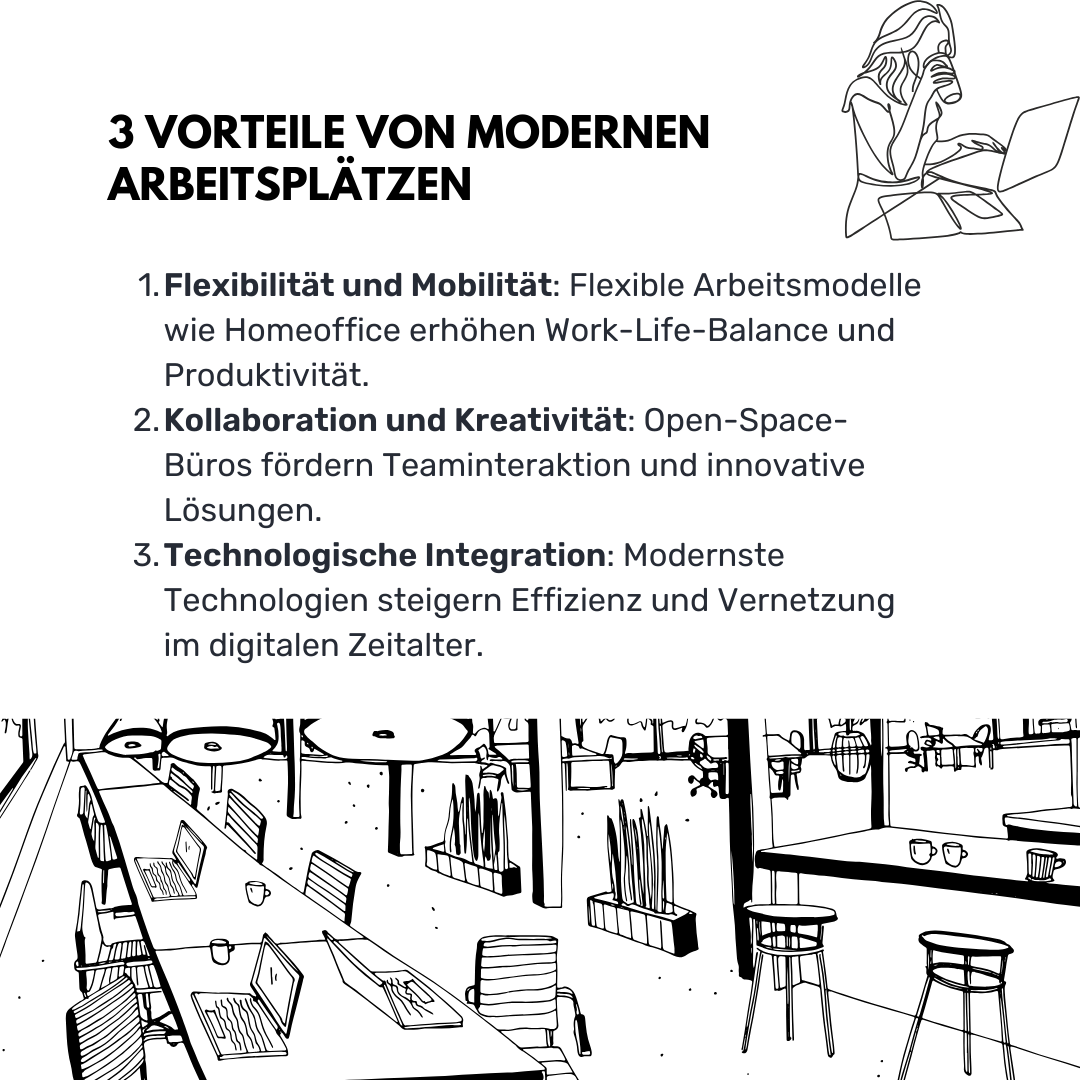 Die Vorteile von modernen Büroarbeitsplätzen